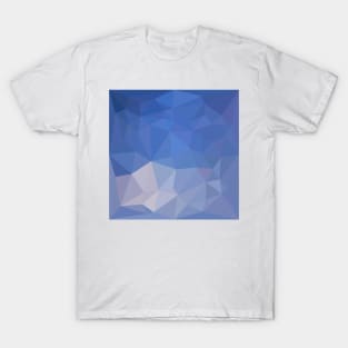 Powder Blue Abstract Low Polygon Background T-Shirt